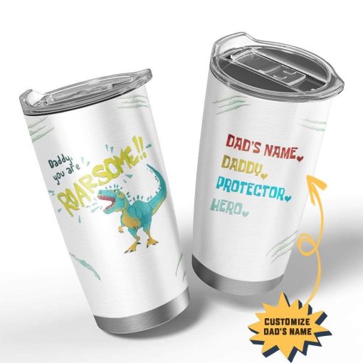 Gearhumans Gearhuman 3D Roarsome Daddy Custom Name Design Vacuum Insulated Tumbler GZ09052 Tumbler