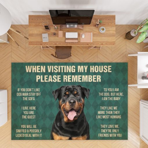 Gearhumans Gearhuman 3D Rottweiler Dog Carpet GV26037 Square Carpet