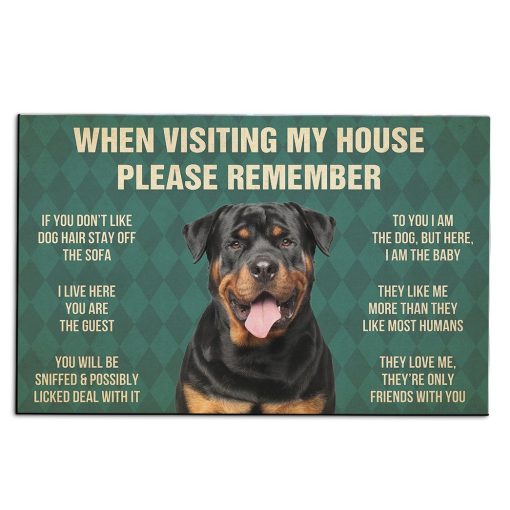 Gearhumans Gearhuman 3D Rottweiler Dog Carpet GV26037 Square Carpet Carpet S