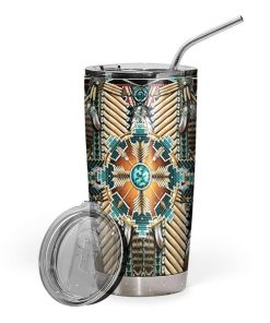 Gearhumans Gearhuman 3D Seamless Native American Custom Design Vacuum Insulated Tumbler GV280710 Tumbler 20oz