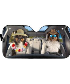 Gearhumans Gearhuman 3D Shetland Sheepdog Dog Auto Car Sunshade GV11037 Auto Sunshade 57''x27.5''