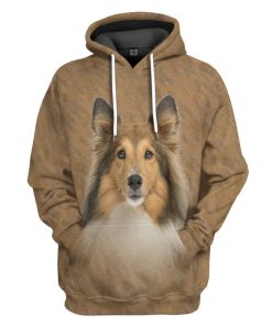 Gearhumans Gearhuman 3D Shetland Sheepdog Dog Front And Back Tshirt Hoodie Apparel GV11038 3D Apparel Hoodie S