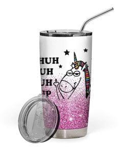 Gearhumans Gearhuman 3D Shuh Duh Fuh Cup Unicorn Custom Name Design Vacuum Insulated Glitter Tumbler GW02073 Glitter Tumbler 20oz/Glitter