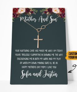 Gearhumans Gearhuman 3D Son To Mom Mothers Day Gift Custom Name Canvas GW260318 Canvas 1 Piece Non Frame M