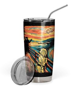 Gearhumans Gearhuman 3D Star Wars Custom Design Vacuum Insulated Glitter Tumbler GH250514 Glitter Tumbler 20oz/Glitter