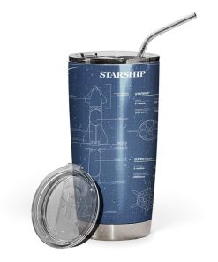 Gearhumans Gearhuman 3D StarShip Space Force Custom Design Vacuum Insulated Tumbler GV090610 Tumbler 20oz