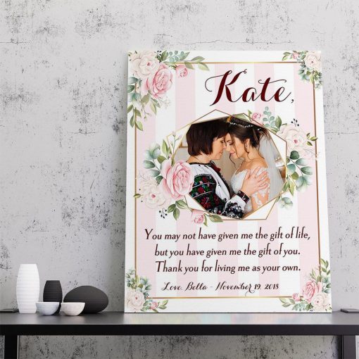 Gearhumans Gearhuman 3D Thank You Stepmom Custom Name Canvas GJ290308 Canvas