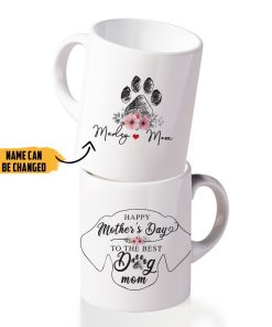 Gearhumans Gearhuman 3D The Best Dog Mom Mother's Day Custom Name Mug GS290312 Mug 11oz