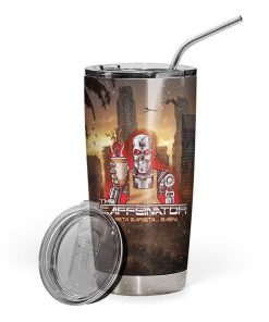 Gearhumans Gearhuman 3D The Caffenator Terminator Parody Custom Name Design Tumbler GS18063 Tumbler 20oz
