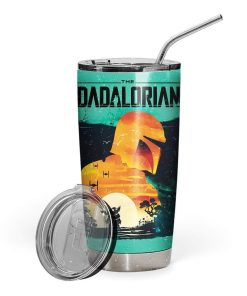 Gearhumans Gearhuman 3D The Dadalorian Custom Name Design Vacuum Insulated Tumbler GW22058 Tumbler 20oz