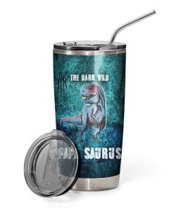 Gearhumans Gearhuman 3D The Dark Wild Papa Saurus Custom Design Vacuum Insulated Tumbler GV12055 Tumbler 20oz