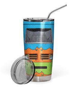 Gearhumans Gearhuman 3D The Mystery Machine Van Custom Name Design Vacuum Insulated Tumbler GV17085 Tumbler 20oz