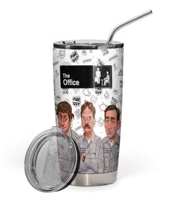 Gearhumans Gearhuman 3D The Office Branch Wars Custom Name Design Vacuum Insulated Tumbler GW30074 Tumbler 20oz