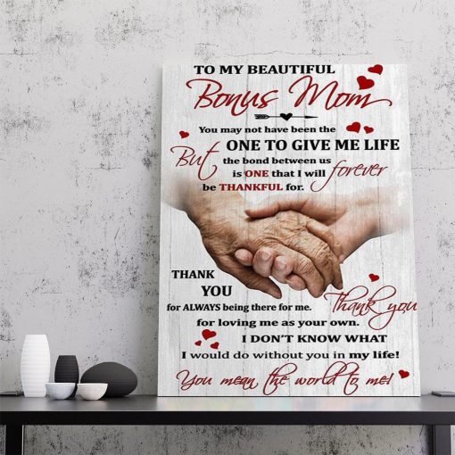 Gearhumans Gearhuman 3D To My Beautiful Bonus Mom Canvas GJ290306 Canvas
