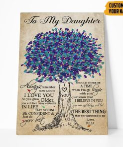 Gearhumans Gearhuman 3D To My Daughter Mothers Day Gift Custom Name Canvas GW23035 Canvas 1 Piece Non Frame M