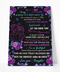 Gearhumans Gearhuman 3D To My Loving Mom Canvas GJ010416 Canvas 1 Piece Non Frame M