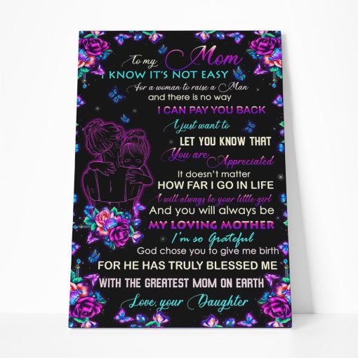 Gearhumans Gearhuman 3D To My Loving Mom Canvas GJ010416 Canvas 1 Piece Non Frame M