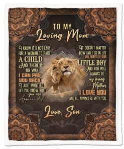 Gearhumans Gearhuman 3D To My Loving Mom I Love You Blanket GH290327 Blanket Blanket M(51''x59'')
