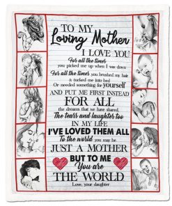 Gearhumans Gearhuman 3D To My Loving Mother Blanket GH290307 Blanket Blanket M(51''x59'')