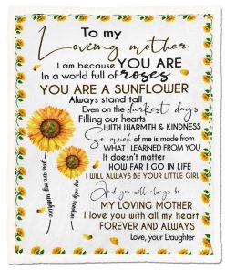 Gearhumans Gearhuman 3D To my loving mother You are sunflower Blanket GH290308 Blanket Blanket M(51''x59'')