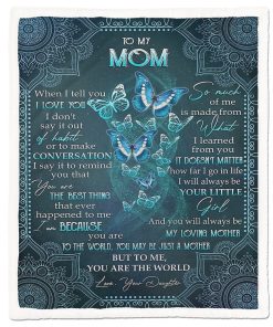 Gearhumans Gearhuman 3D To My Mom From Your Daughter Blanket GJ020413 Blanket Blanket M(51''x59'')