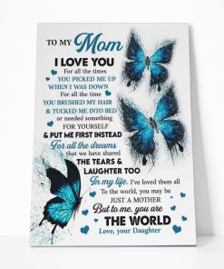 Gearhumans Gearhuman 3D To My Mom I Love You For All The Time Canvas GJ010419 Canvas 1 Piece Non Frame M
