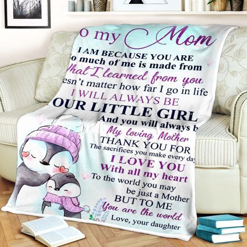 Gearhumans Gearhuman 3D To My Mom Penguin Blanket GH290306 Blanket