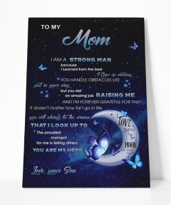 Gearhumans Gearhuman 3D To My Mom You Are My Hero Canvas GJ010427 Canvas 1 Piece Non Frame M
