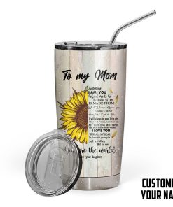 Gearhumans Gearhuman 3D To My Mom You Are The World Mothers Day Gift Custom Name Design Insulated Vacuum Tumbler GW300326 Tumbler Short 20oz