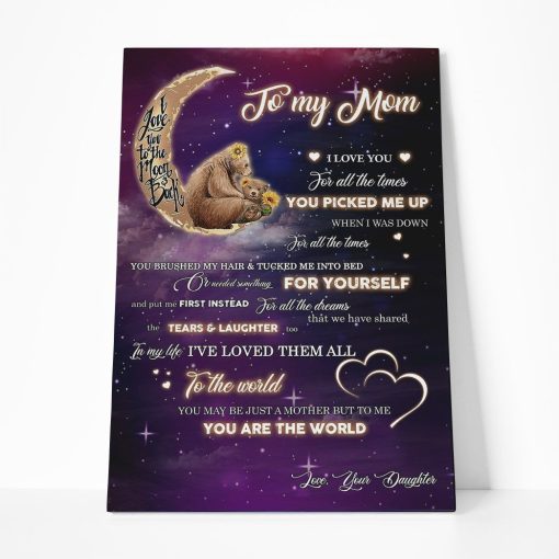 Gearhumans Gearhuman 3D To My Mommy Bear Canvas GJ010429 Canvas 1 Piece Non Frame M