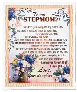 Gearhumans Gearhuman 3D To My Stepmom Canvas GJ290305 Blanket Blanket M(51''x59'')