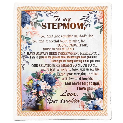 Gearhumans Gearhuman 3D To My Stepmom Canvas GJ290305 Blanket Blanket M(51''x59'')