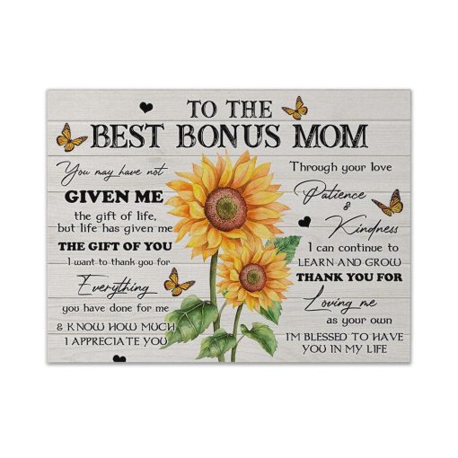 Gearhumans Gearhuman 3D To The Best Bonus Mom Canvas GJ290302 Canvas 1 Piece Non Frame M