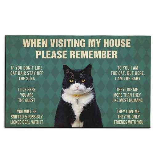 Gearhumans Gearhuman 3D Tuxedo Cat Carpet GV26039 Square Carpet Carpet S