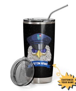 Gearhumans Gearhuman 3D USA Police Department Custom Name Design Vacuum Insulated Tumbler GW110512 Tumbler 20oz