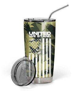 Gearhumans Gearhuman 3D U.S.Army United We Stand Custom Name Design Vacuum Insulated Tumbler GW19051 Tumbler 20oz