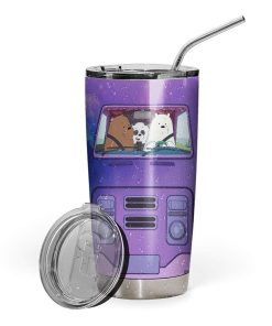 Gearhumans Gearhuman 3D We Bare Bears Custom Design Vacuum Insulated Tumbler GV05082 Tumbler 20oz