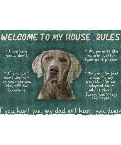 Gearhumans Gearhuman 3D Weimaraner Dog Welcome To My House Rules Custom Doormat GW120315 Doormat Doormat S(15,8''x23,6'')