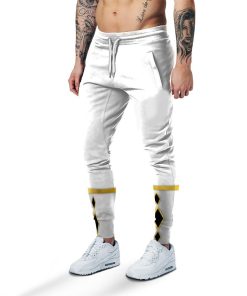 Gearhumans Gearhuman 3D White Ninja Mighty Morphin Power Rangers Custom Sweatpants Apparel GJ240313 Sweatpants Sweatpants S