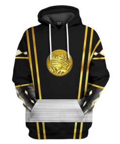 Gearhumans Gearhuman 3D White Ninja Mighty Morphin Power Rangers Custom Tshirt Hoodie Apparel GJ24037 3D Apparel Hoodie S