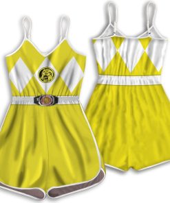 Gearhumans Gearhuman 3D Yellow Mighty Morphin Power Ranger Custom Romper GW010412 Rompers Rompers S