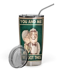 Gearhumans Gearhuman 3D You And Me We Got This Sign Glitter Custom Design Vacuum Insulated Tumbler GL290720 Glitter Tumbler 20oz/Glitter