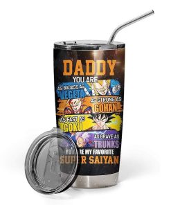 Gearhumans Gearhuman 3D You Are My Favourite Super Saiyan Custom Design Vacuum Insulated Glitter Tumbler GH250519 Glitter Tumbler 20oz/Glitter