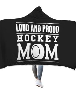Gearhumans Gearhuman Loud And Proud Hockey Mom Hooded Blanket GH260327 Blanket Blanket M(51''x59'')