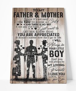 Gearhumans Gearhuman To My Father And Mother I Know Its Not Easy For You To Raise A Child Canvas GH260318 Canvas 1 Piece Non Frame M