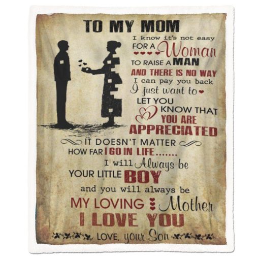 Gearhumans To My Mom Blanket 1 Gearhumans Gearhuman To My Mom Blanket GH260322 Blanket Blanket M(51''x59'')