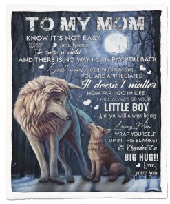 Gearhumans Gearhuman To My Mom I Know Its Not Easy Blanket GH260306 Blanket Blanket M(51''x59'')