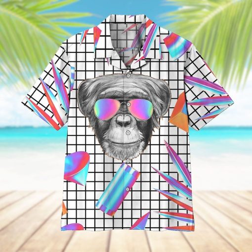 Gearhumans Gearhumsn 3D Holographic Monkey Hawaii Shirt ZK1405213 Hawai Shirt
