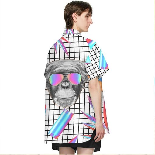 Gearhumans Gearhumsn 3D Holographic Monkey Hawaii Shirt ZK1405213 Hawai Shirt