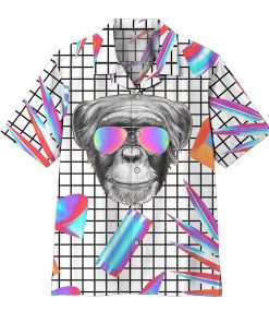 Gearhumans Gearhumsn 3D Holographic Monkey Hawaii Shirt ZK1405213 Hawai Shirt Short Sleeve Shirt S 